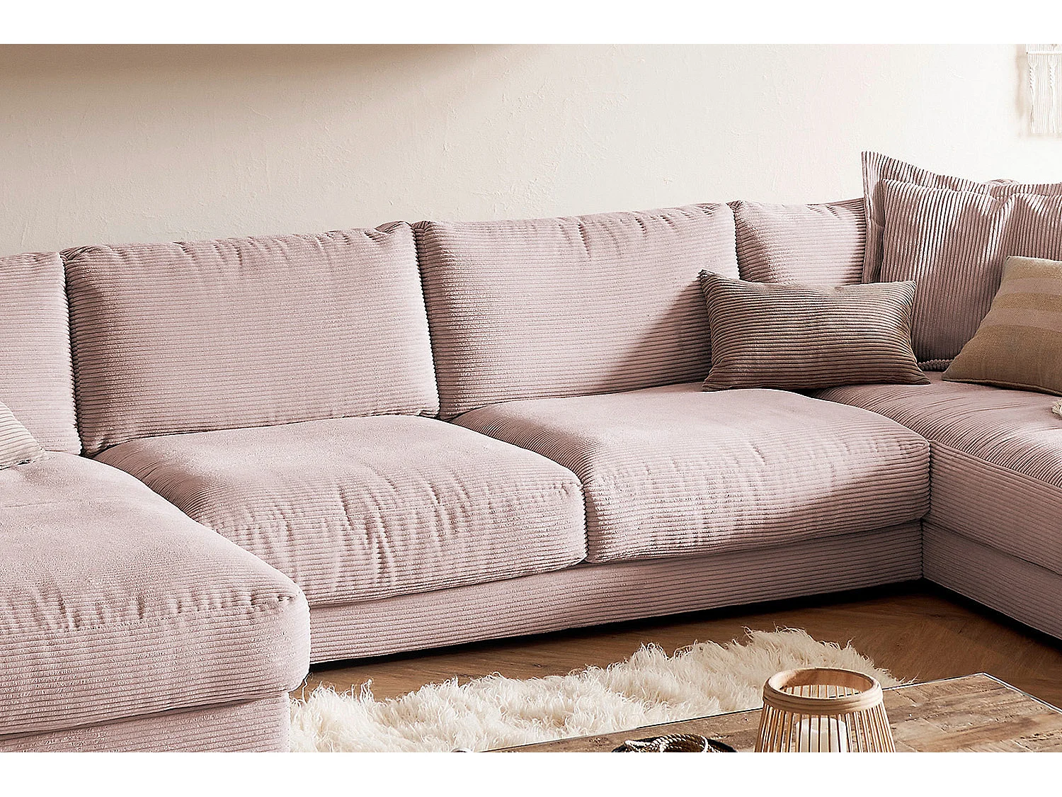 Divano - Rosa Velluto a coste - MADELINE