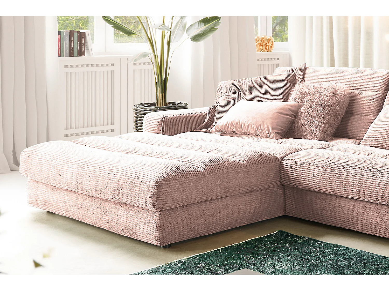 Canapé - Rose Velours côtelé - LANA