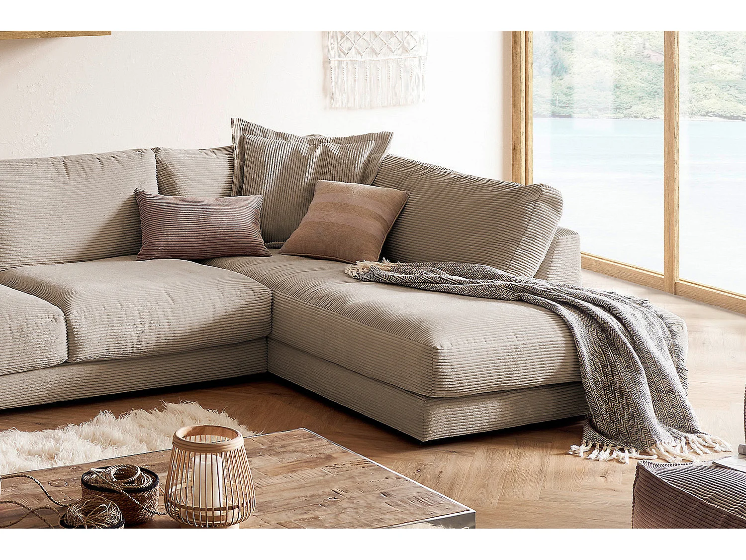 Levend - Taupe Koord - MADELINE