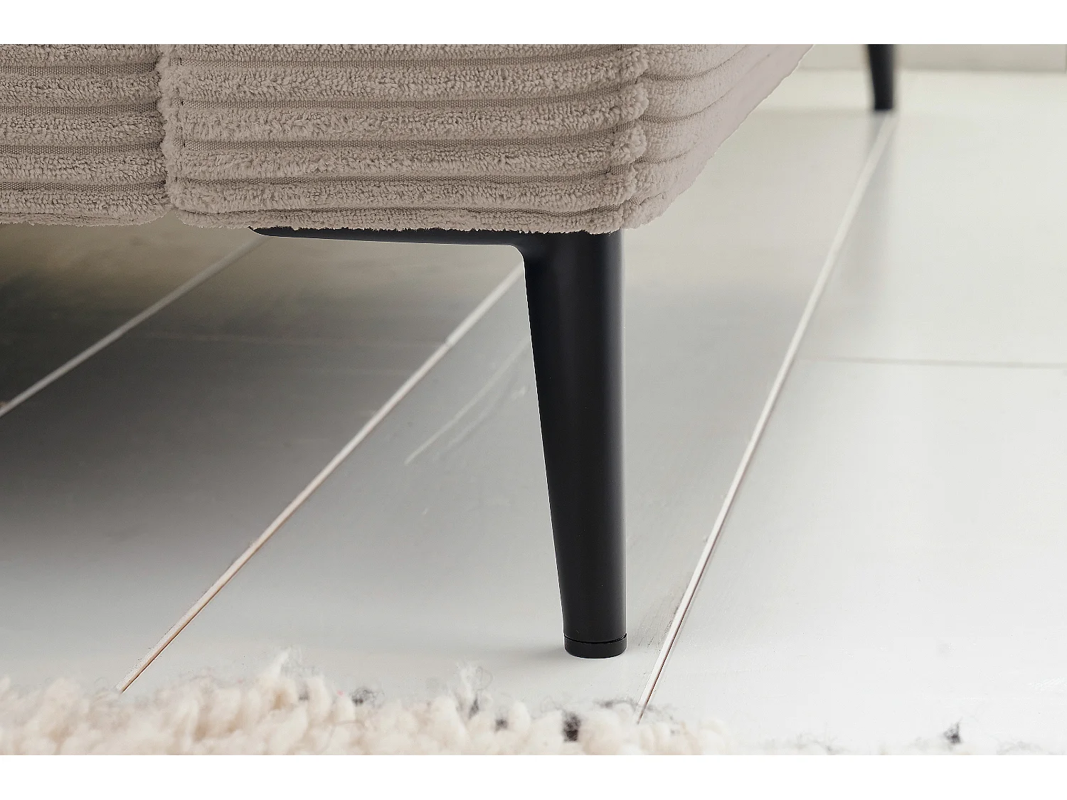 Ecksofa - Taupe Cord - CARA