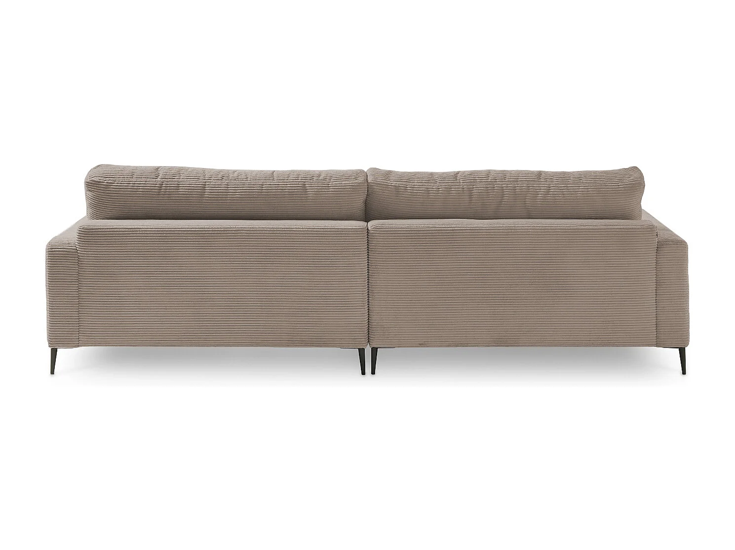 Canapé d'angle - taupe Velours côtelé - CARA