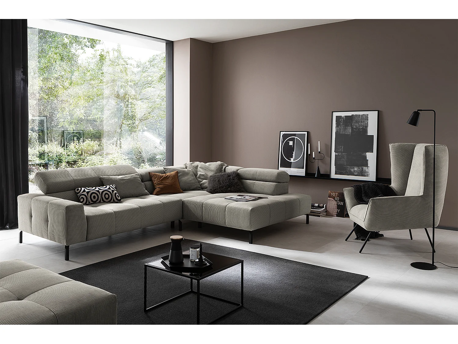 Canapé - Gris Velours côtelé - OHIO