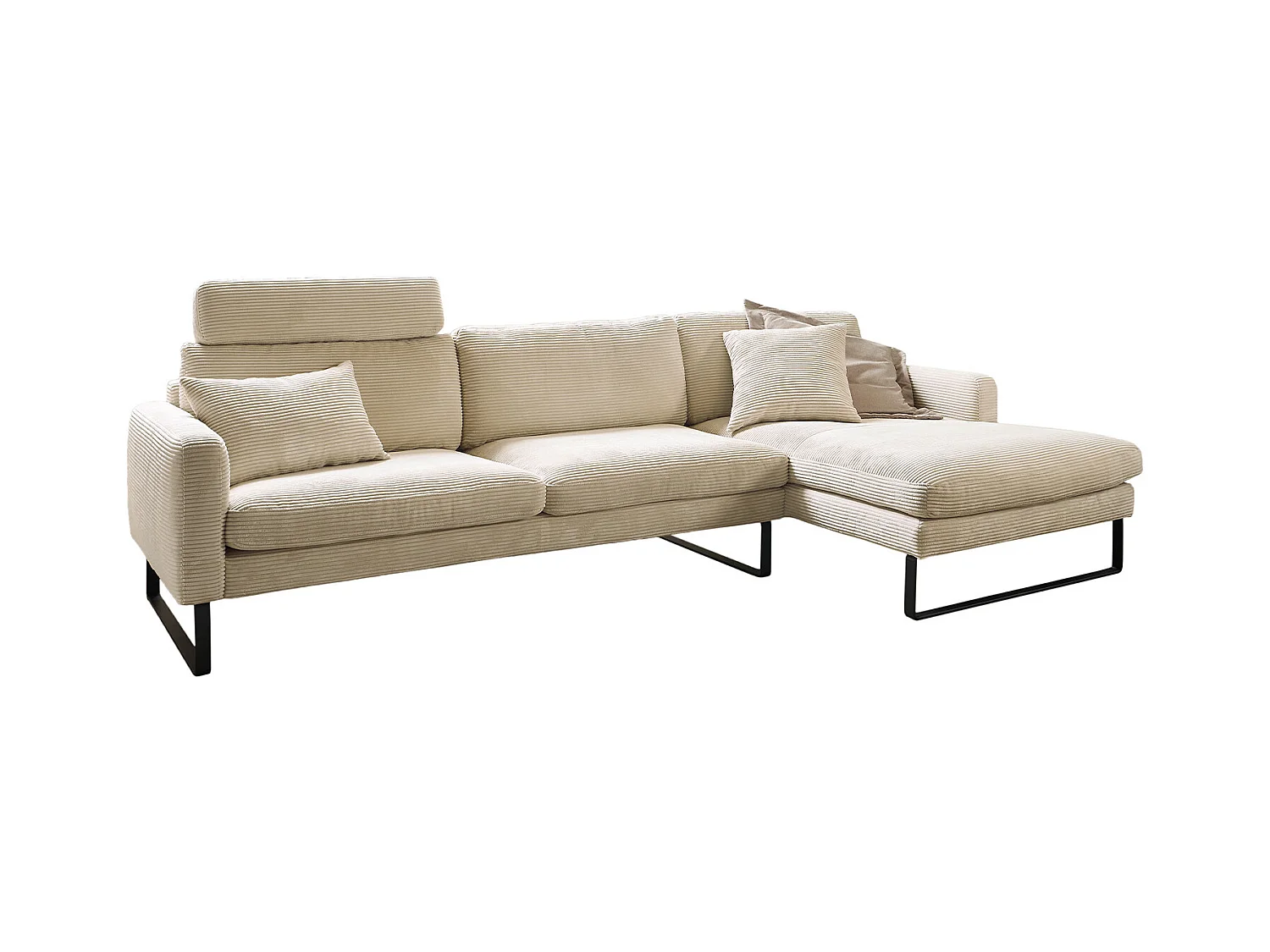 Hoekbank - Crème wit Imitatieleer - RICARDA