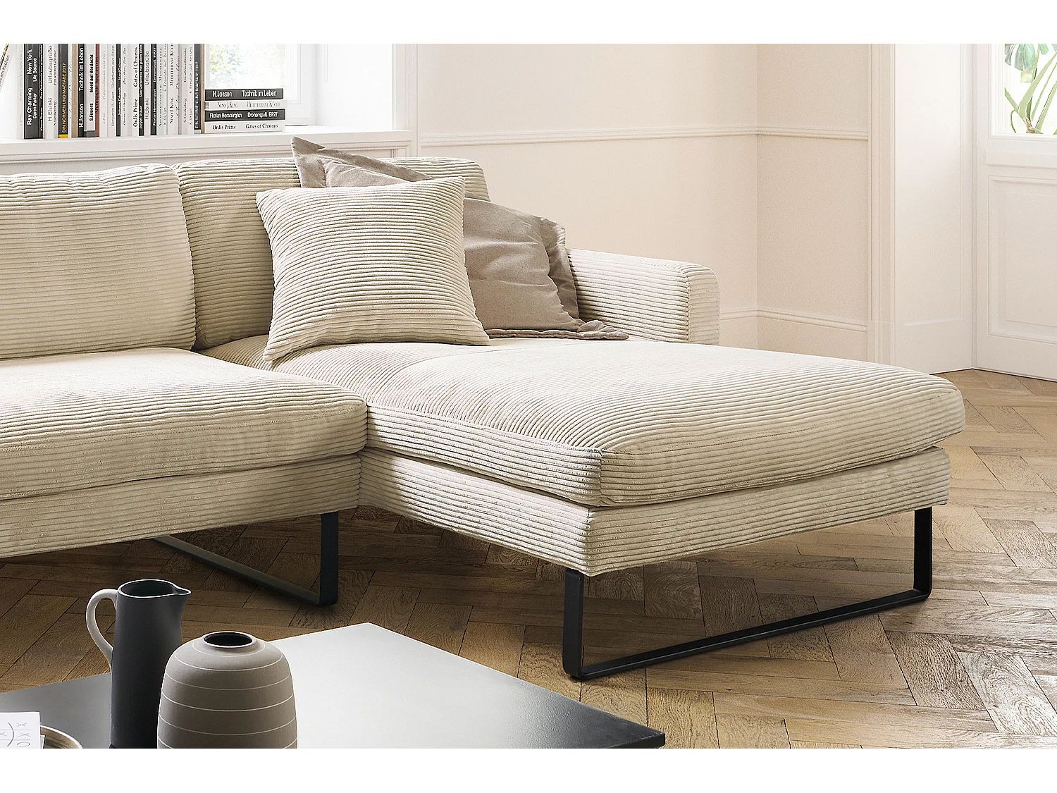 Divano - bianco crema finta pelle - RICARDA