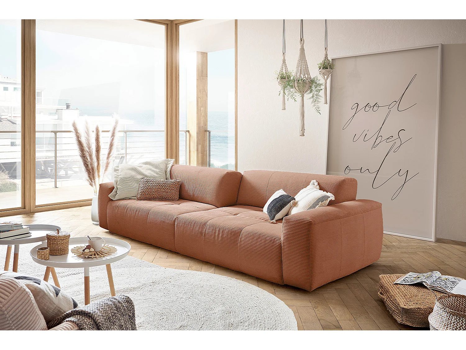 Sofa - Rotbraun Cord - PALACE