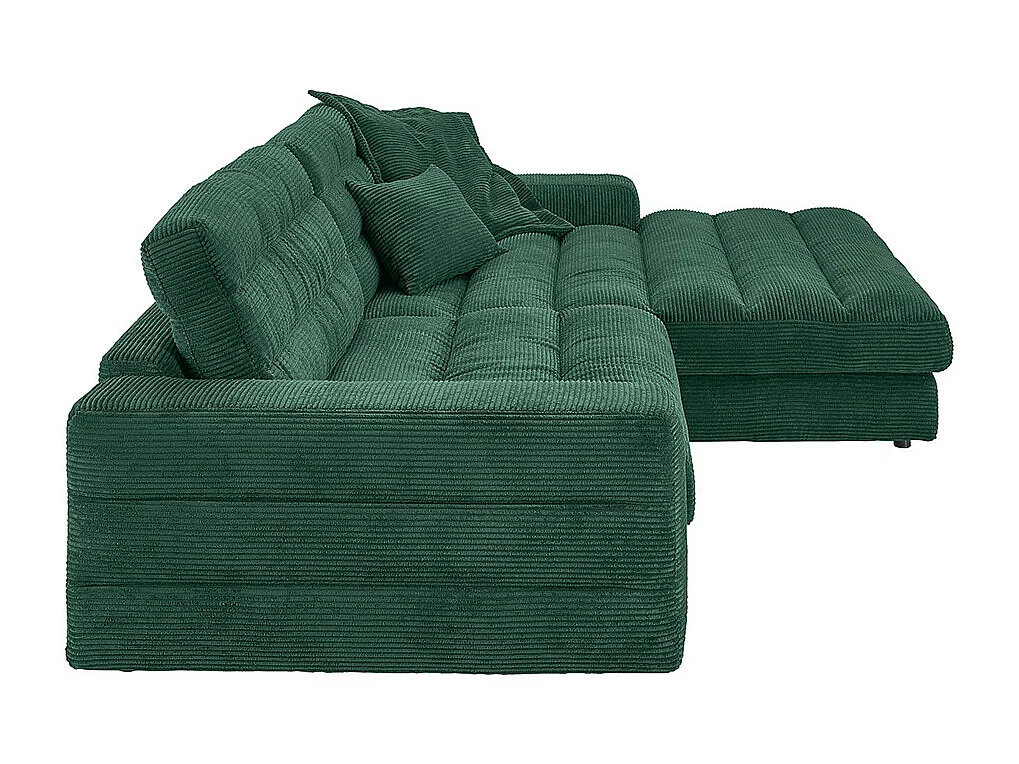 Ecksofa - Smaragdgrün Cord - LANA