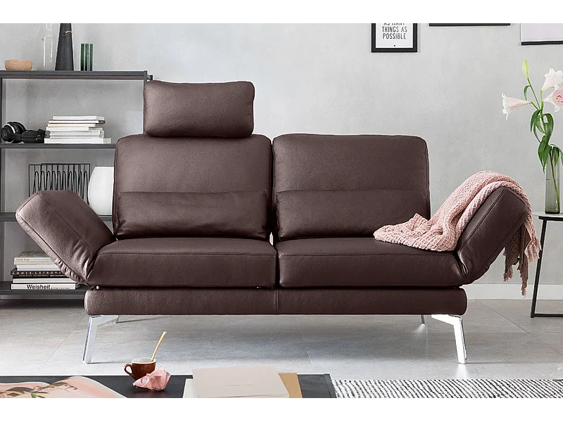 Ledersofa - Braun Leder - HURRICANE