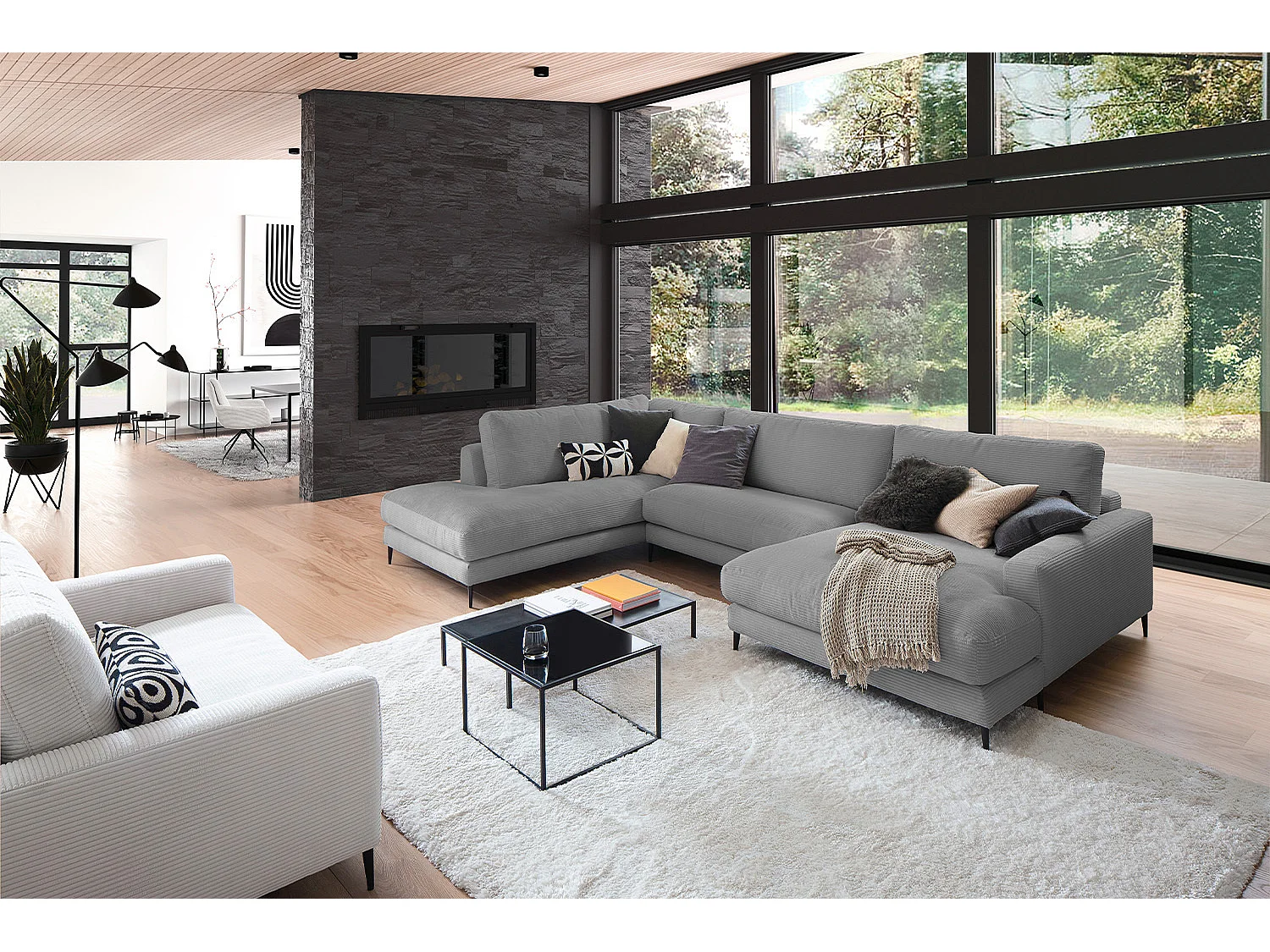 Divano - Grigio Velluto a coste - CARA