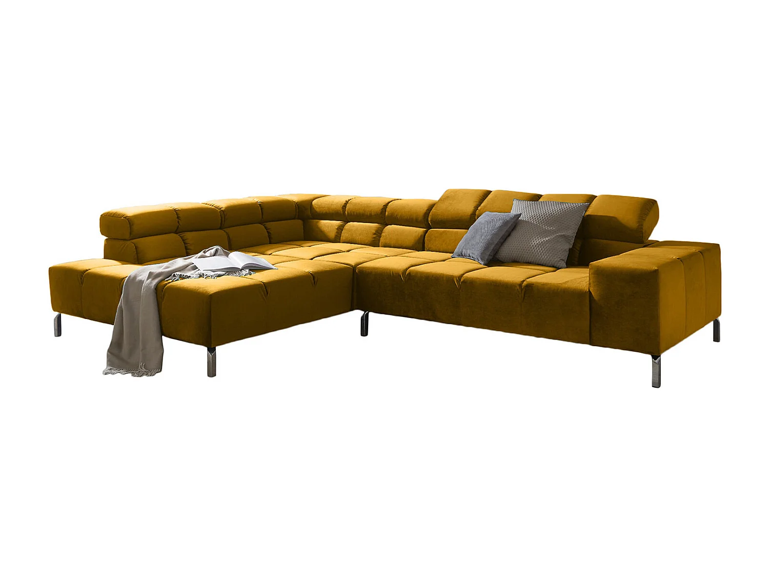 Ecksofa - Gelb Velvet - NELSON