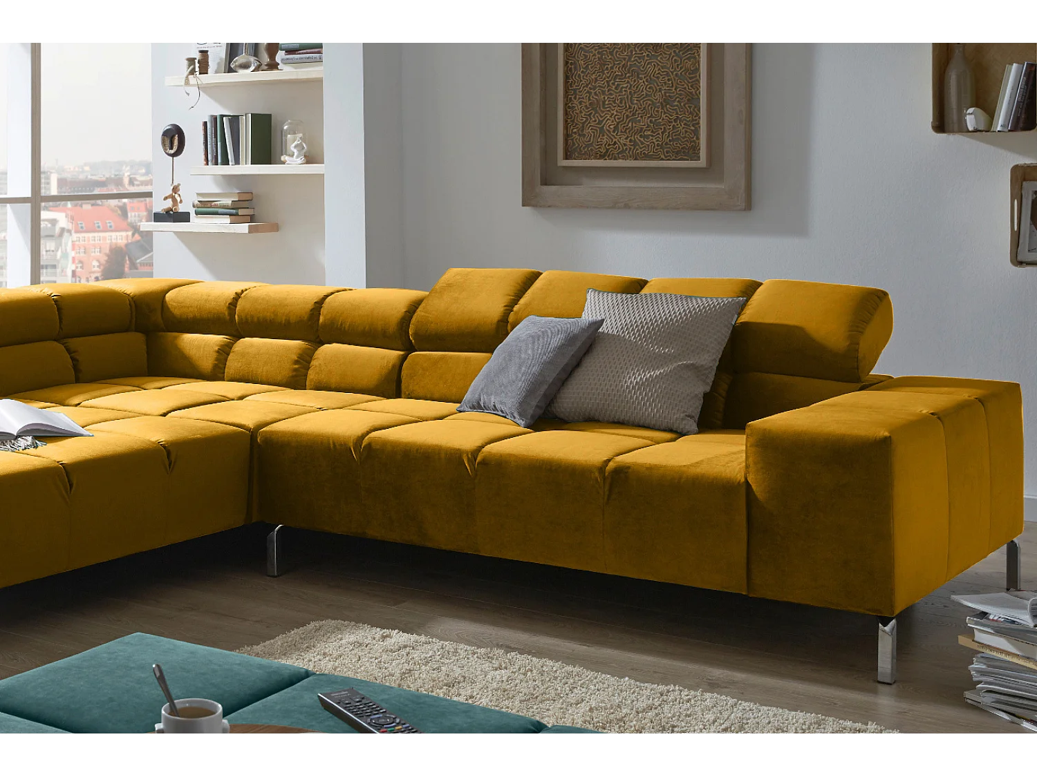 Hoekbank - Geel Fluweel - NELSON