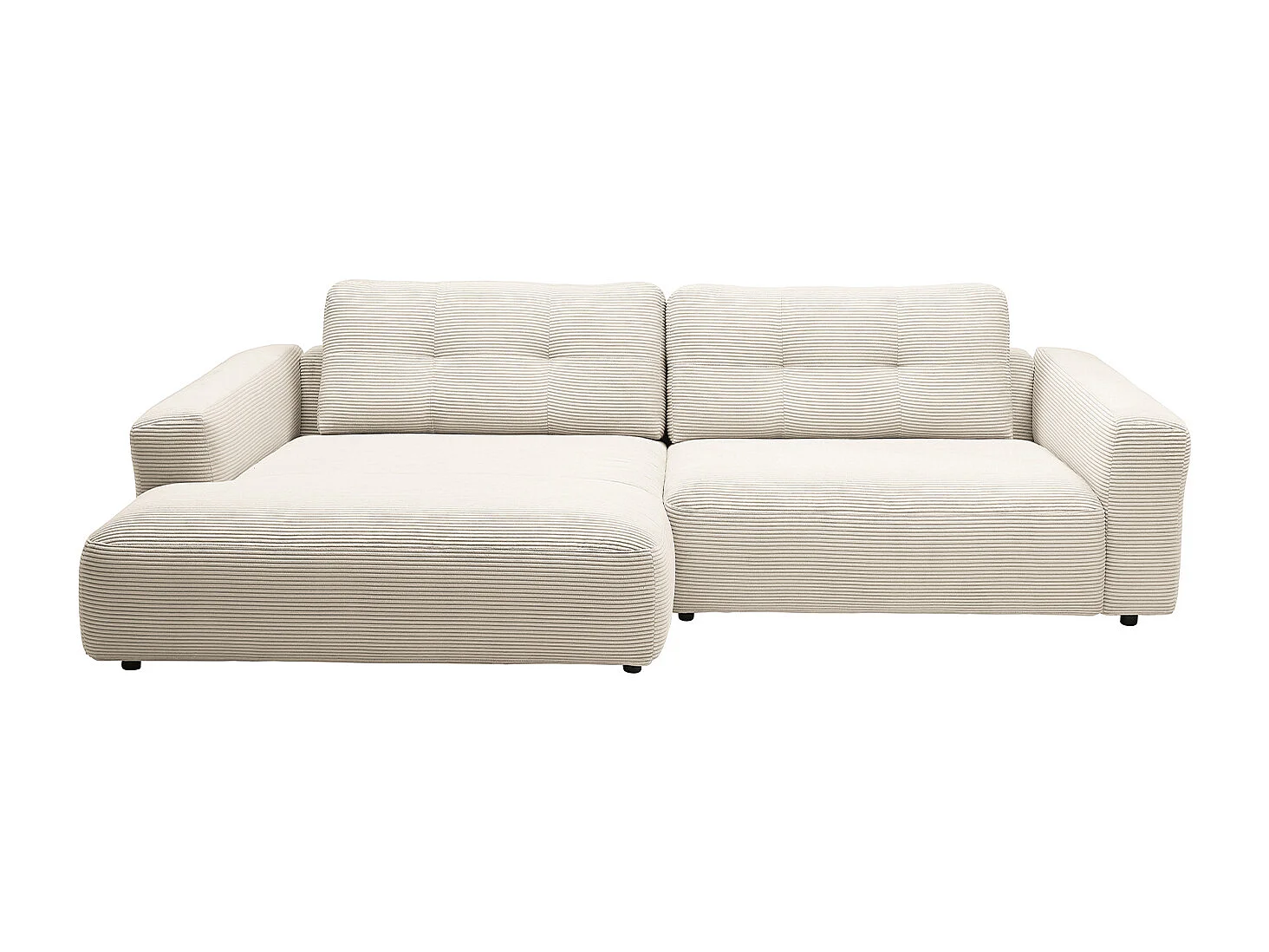Ecksofa - Cremeweiß Cord - MIKA