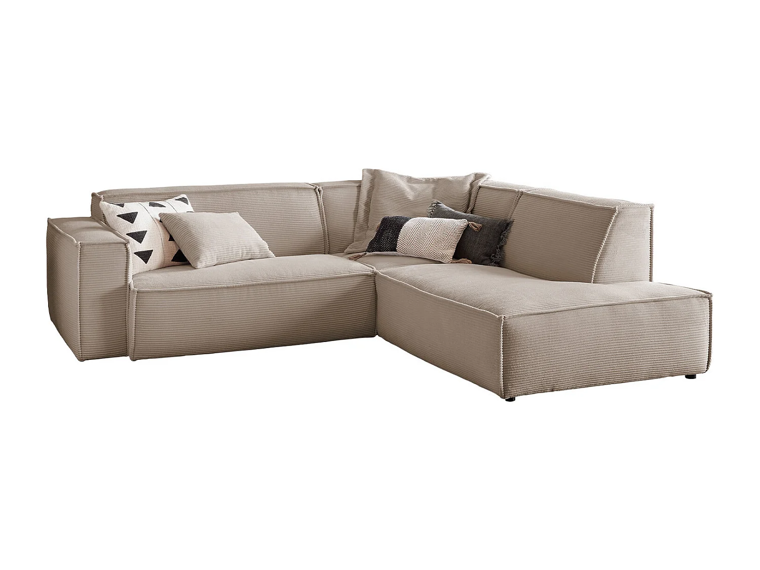 Ecksofa - Taupe Cord - SAMU