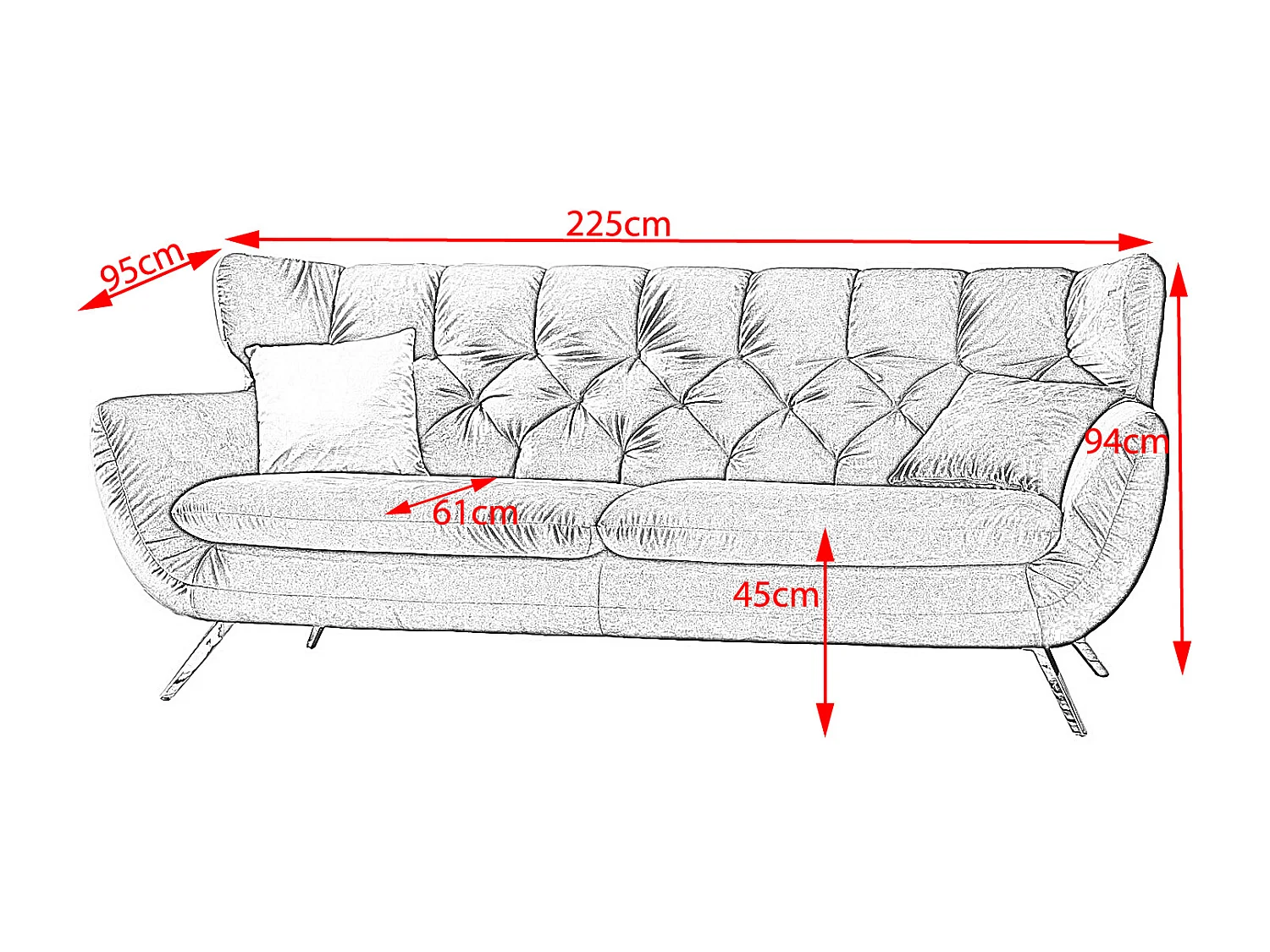 Sofa - Violett Velvet - JACK