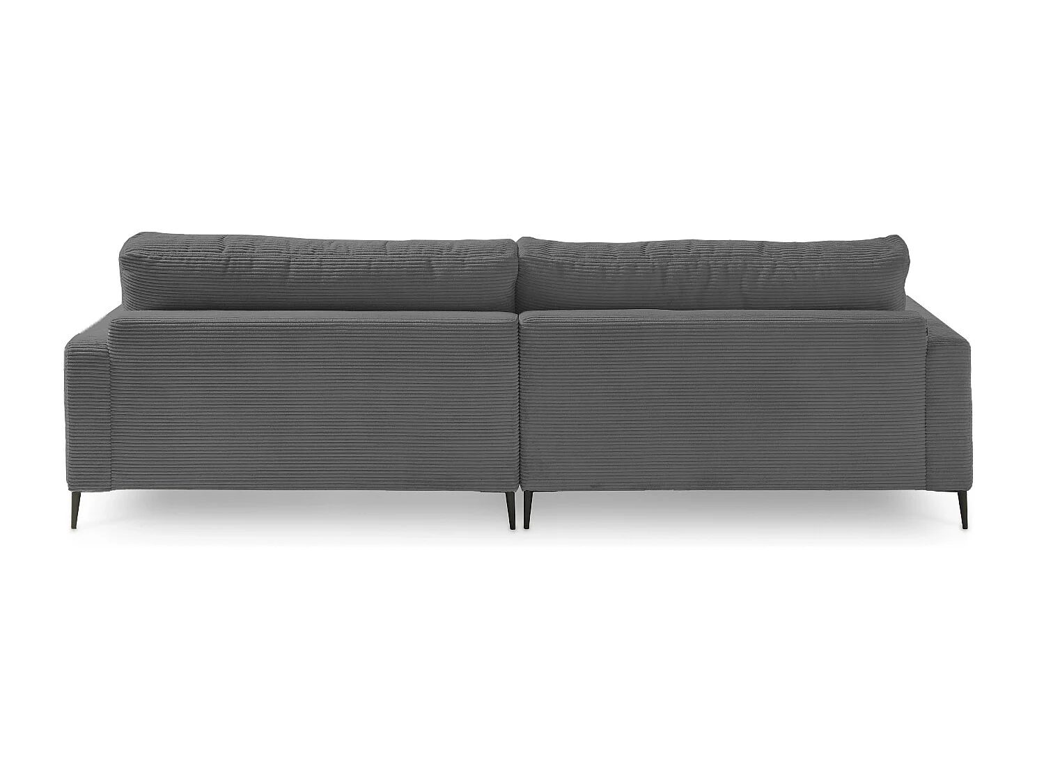 Ecksofa - Grau Cord - CARA