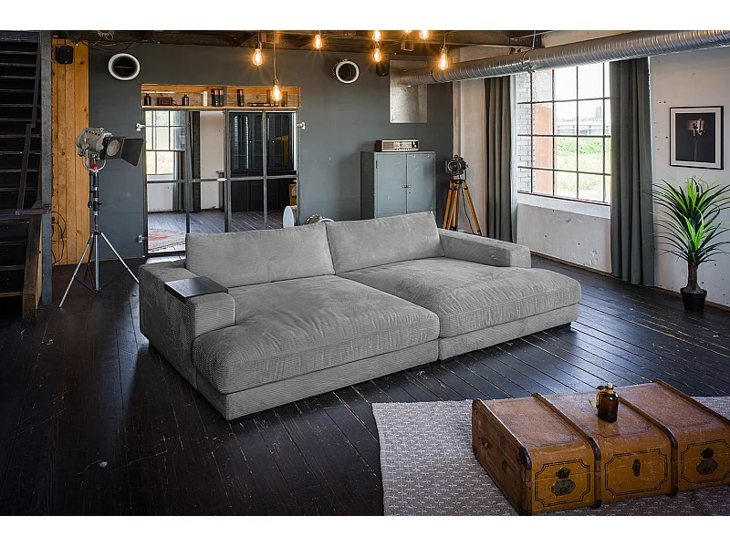 Bigsofa - Grau Cord - MADELINE