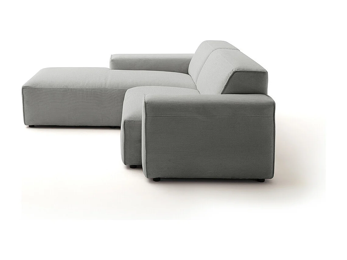 Ecksofa - Grau Cord - RANI