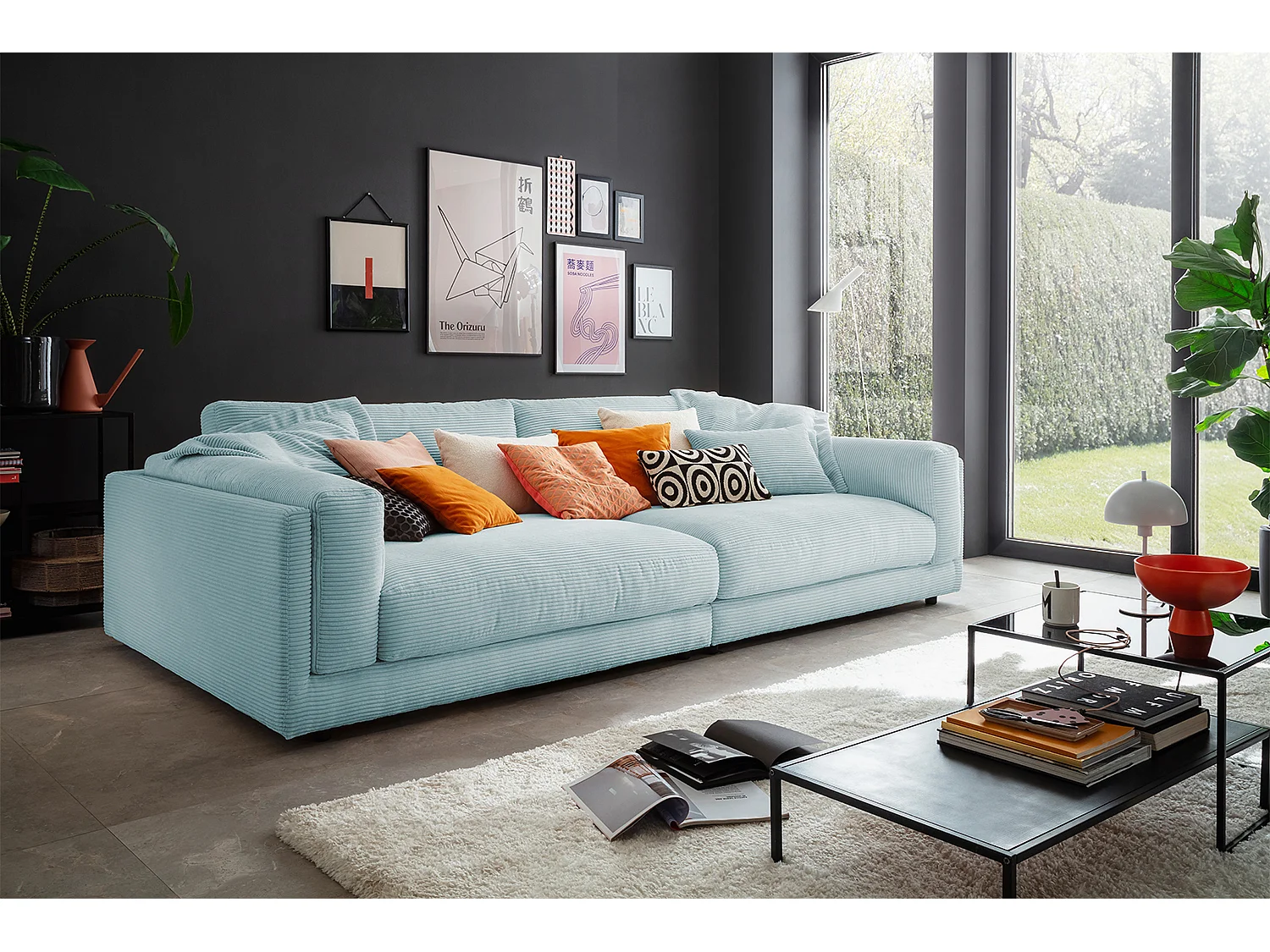 Bigsofa - Hellblau Cord - RAINA