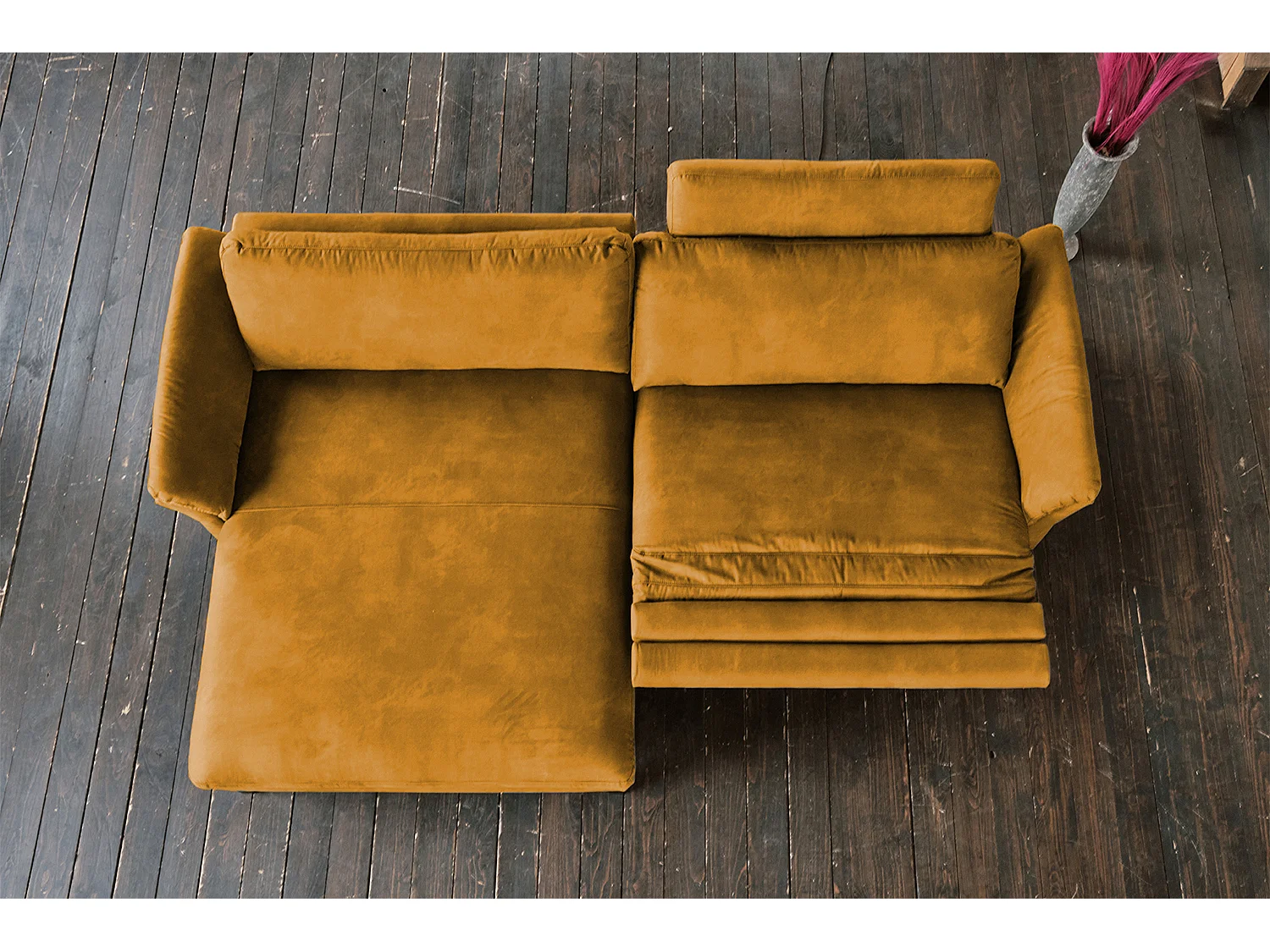 Ecksofa - Gold Webstoff - MALTA