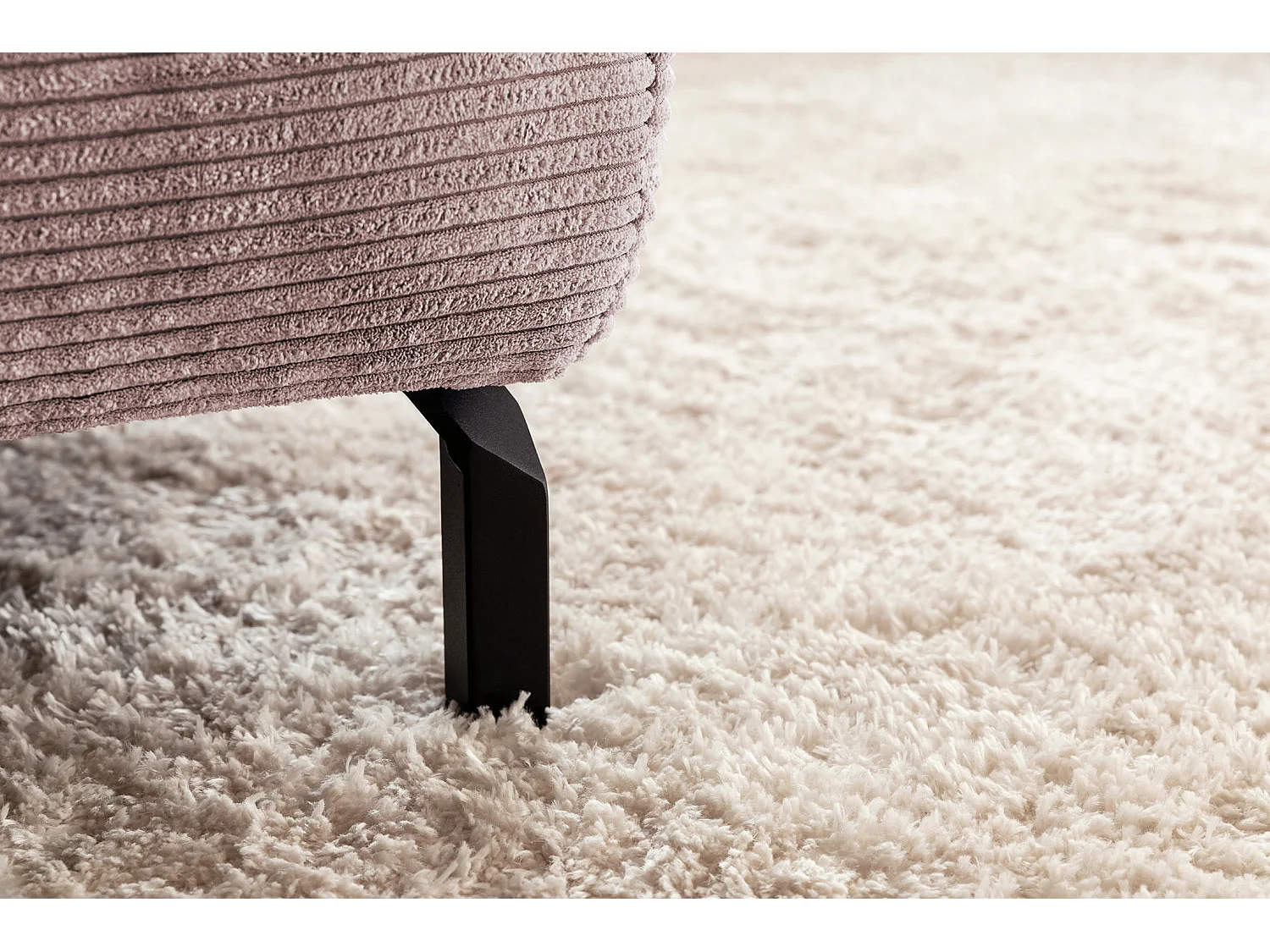 Ecksofa - Pink Cord - DELIA