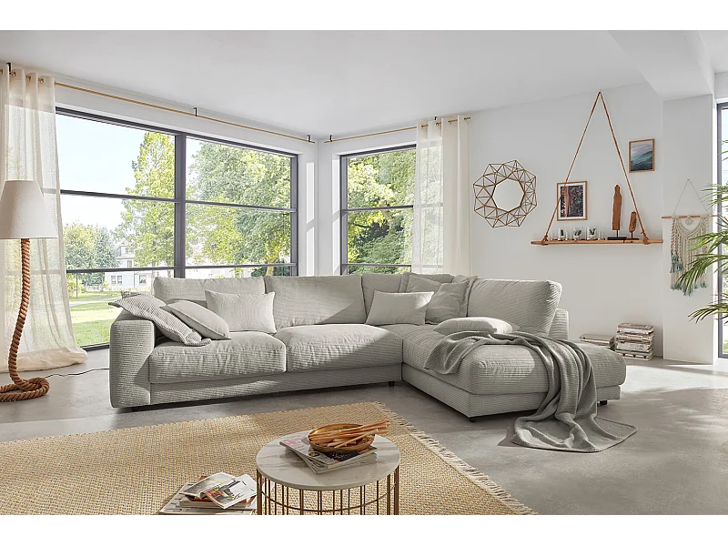 Canapé - granit Velours côtelé - MADELINE