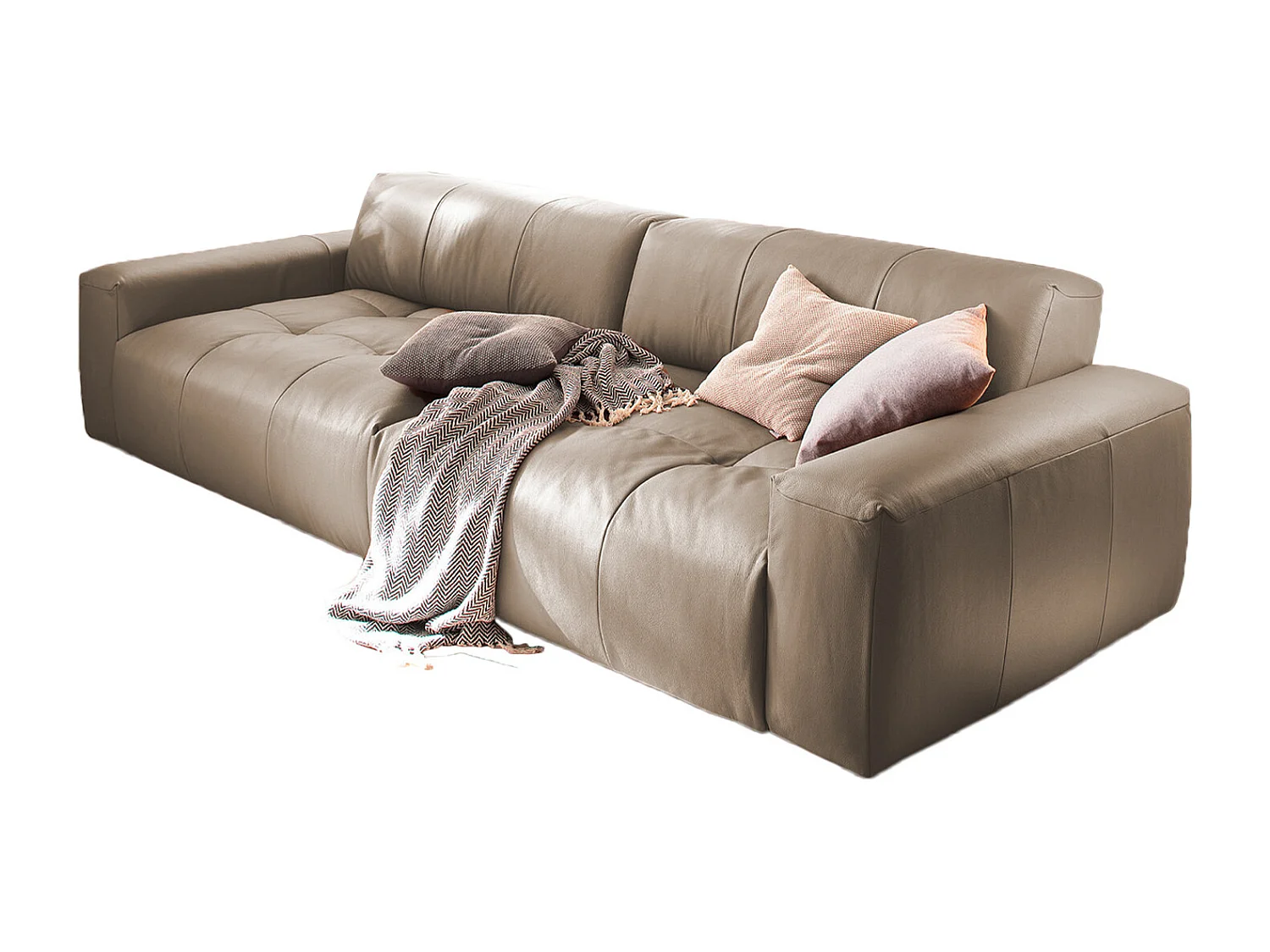Sofa - Taupe Leder - PALACE