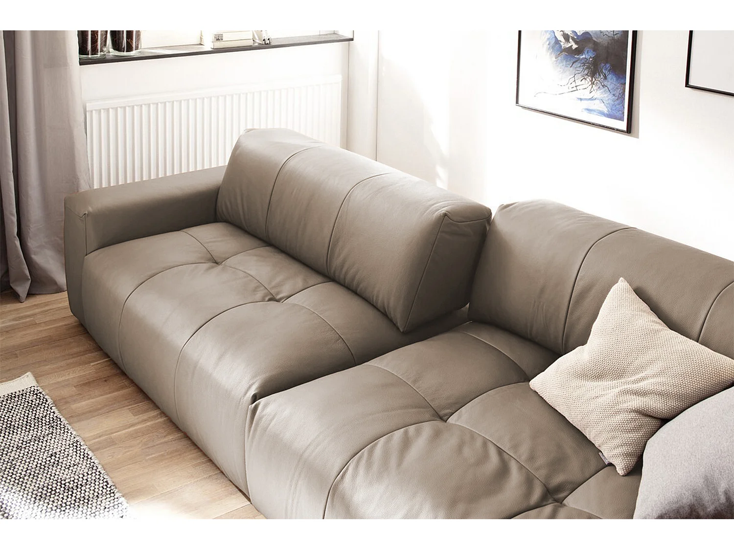 Sofa - Taupe Leder - PALACE