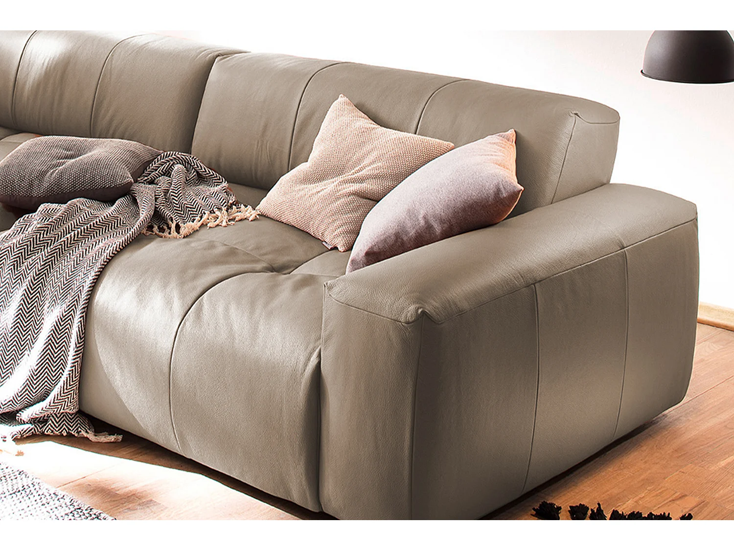 Sofa - Taupe Leder - PALACE