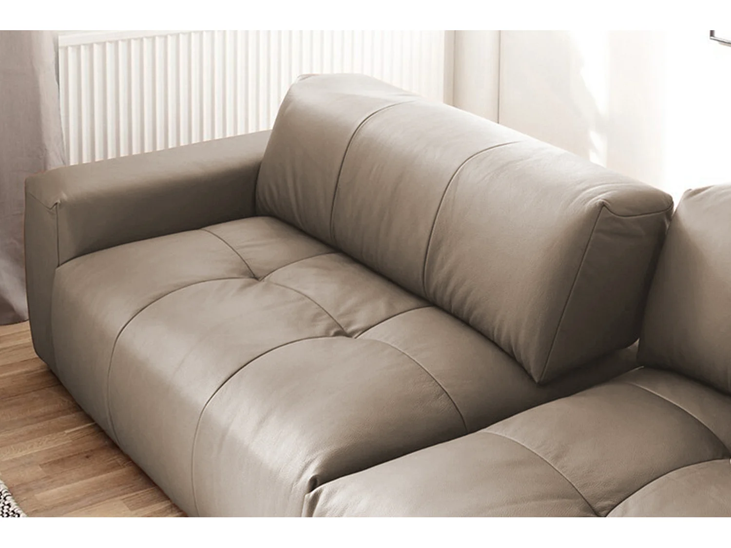 Sofa - Taupe Leder - PALACE