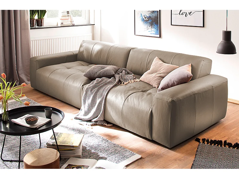 Ledersofa - Taupe Leder - PALACE