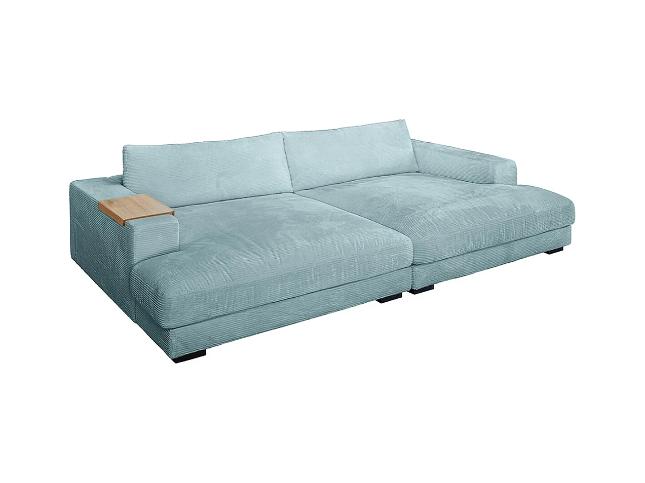 Canapé - bleu clair Velours côtelé - MADELINE