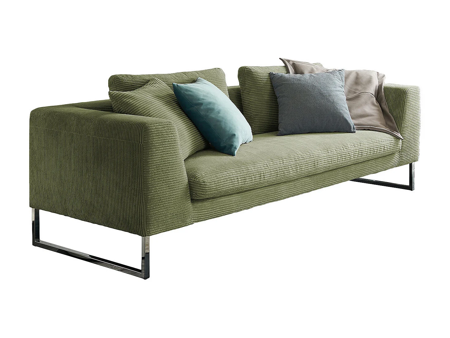 Canapé - Vert velours côtelé - ARIAN