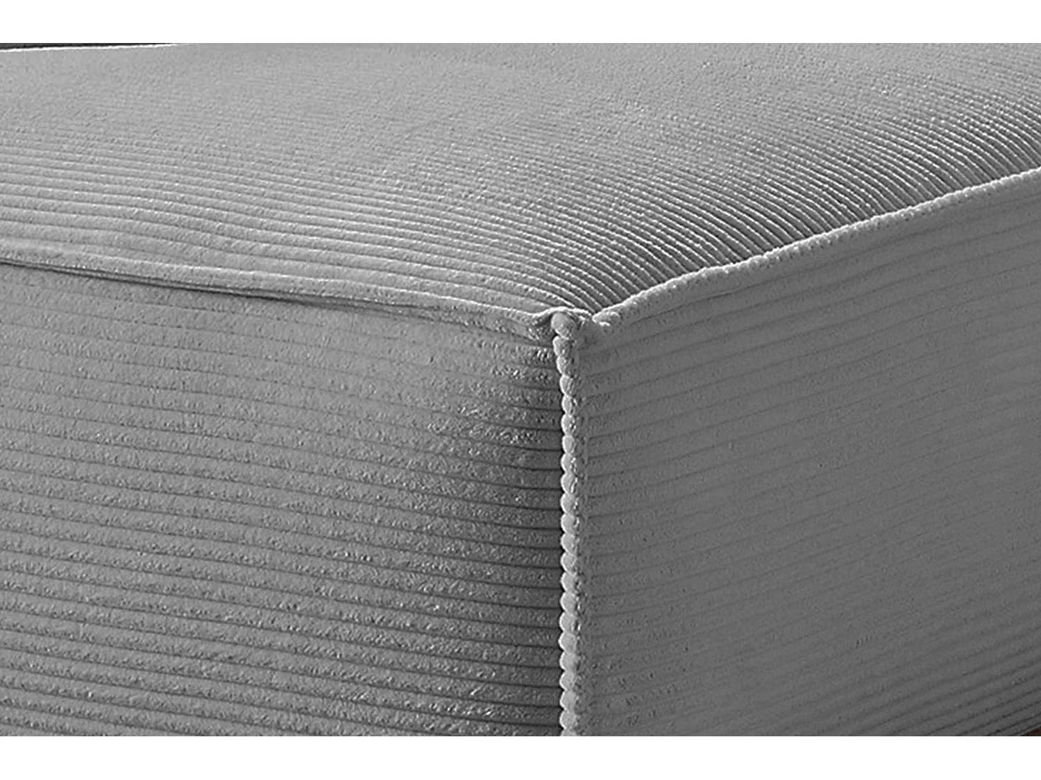 Ecksofa - Grau Cord - SAMU