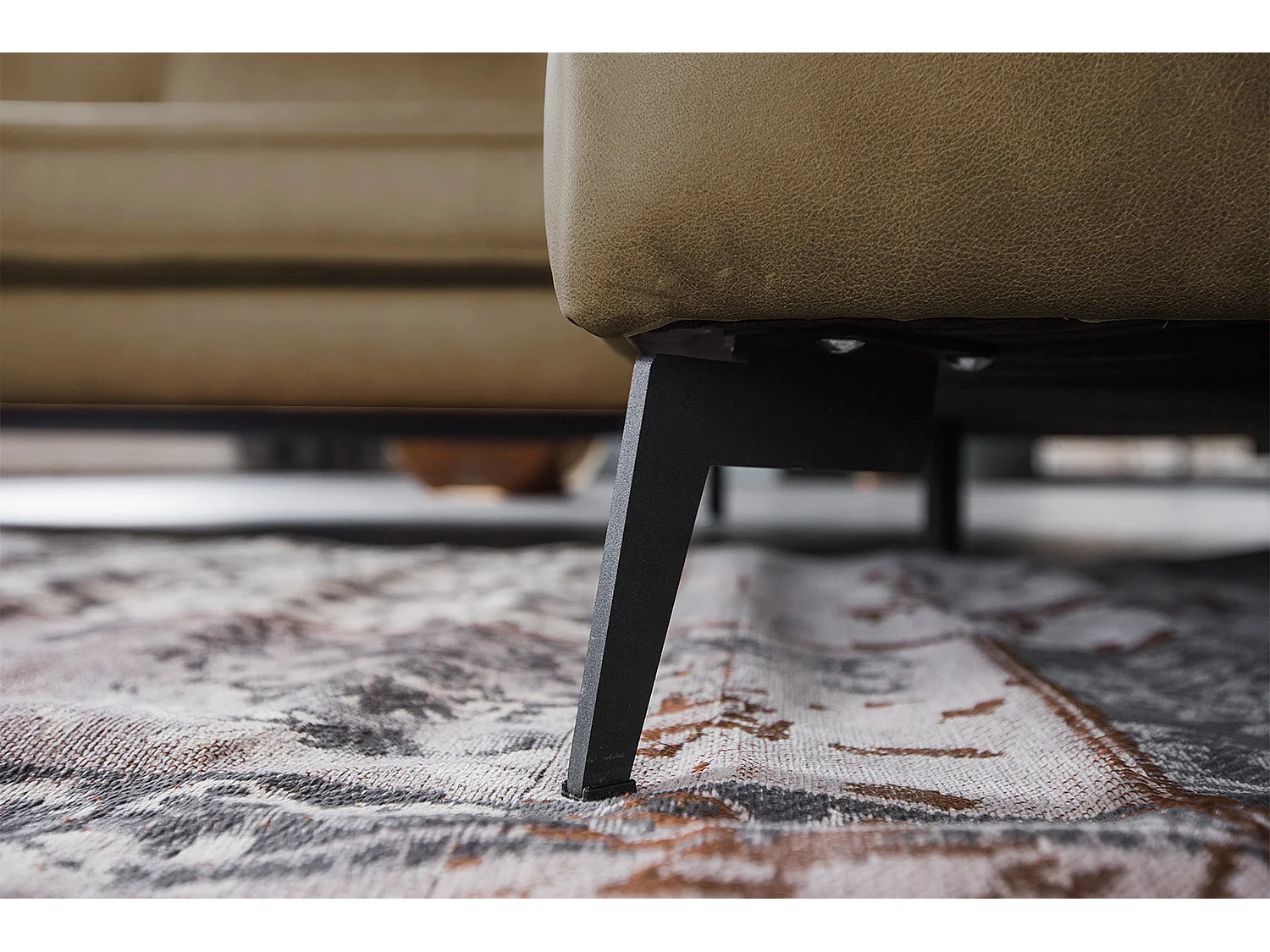 Ecksofa - Beige Leder - BLOOM