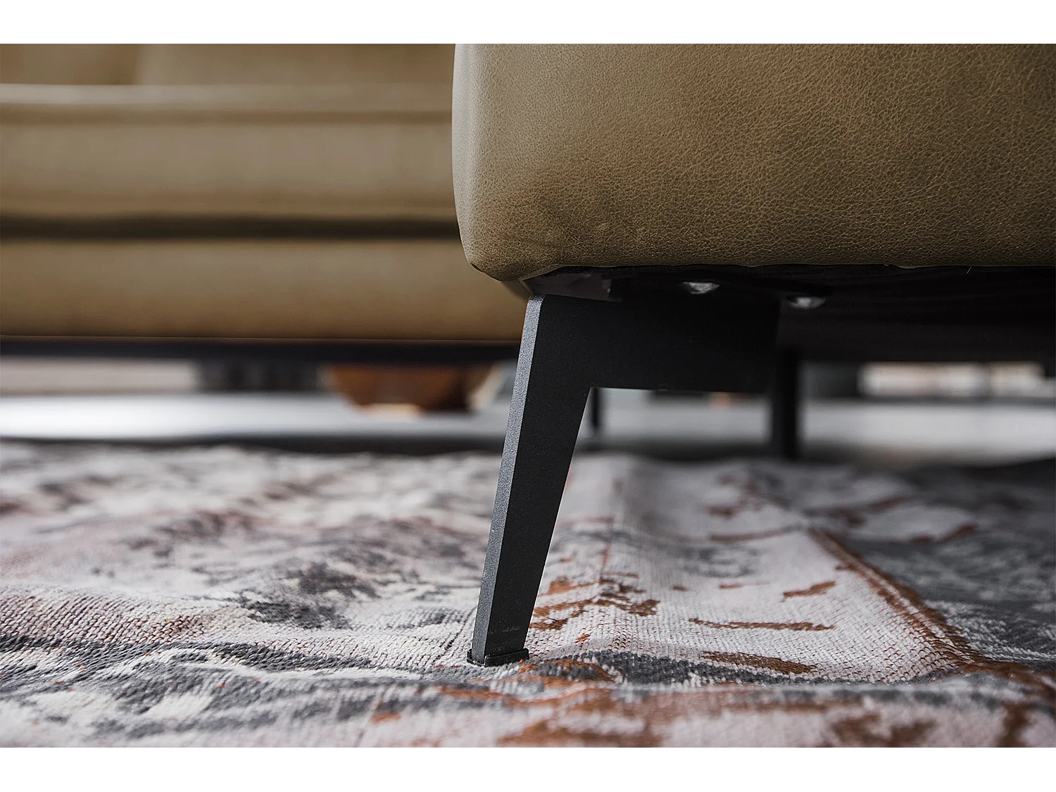 Ecksofa - Beige Leder - BLOOM