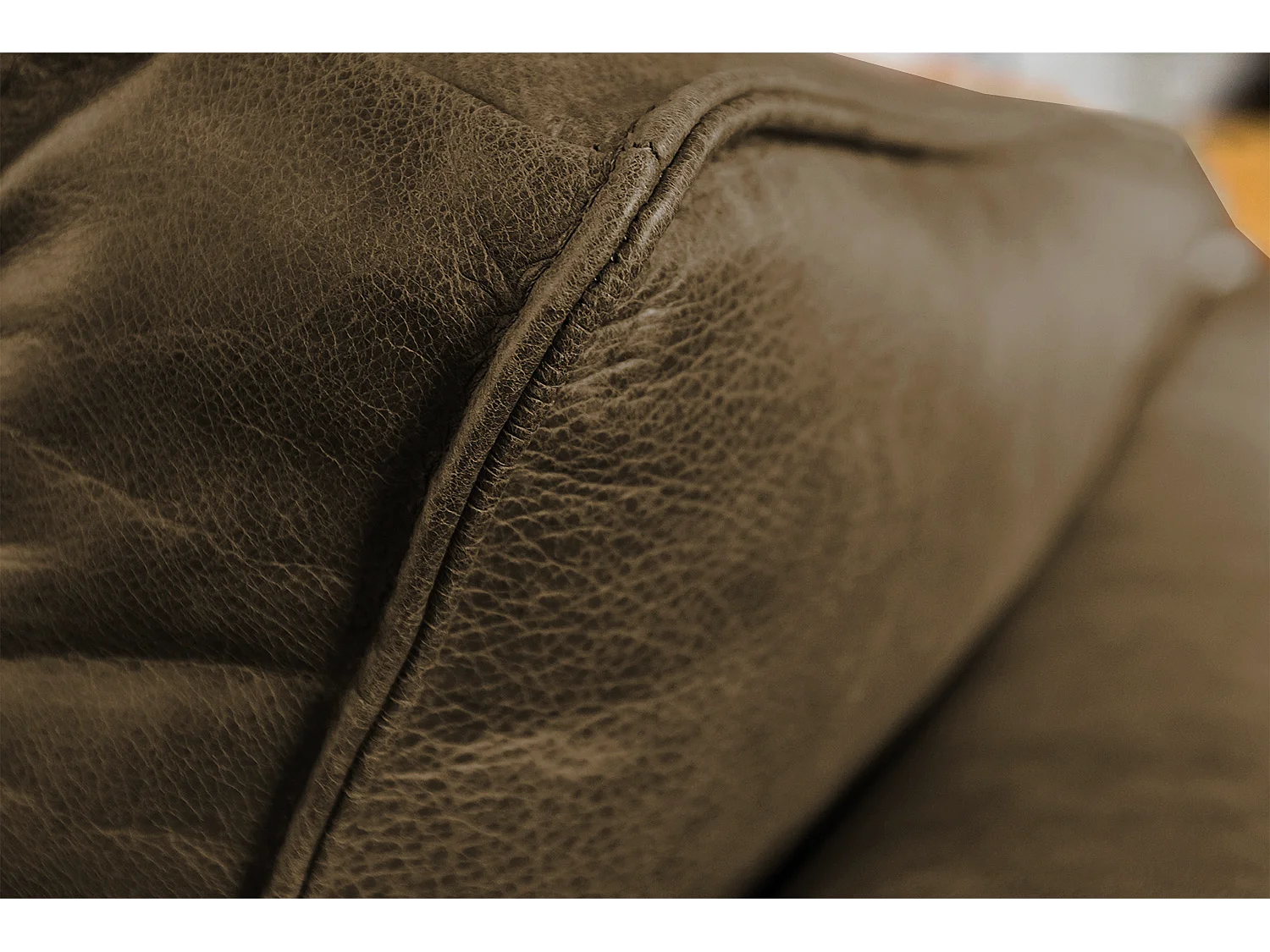 Ecksofa - Beige Leder - BLOOM