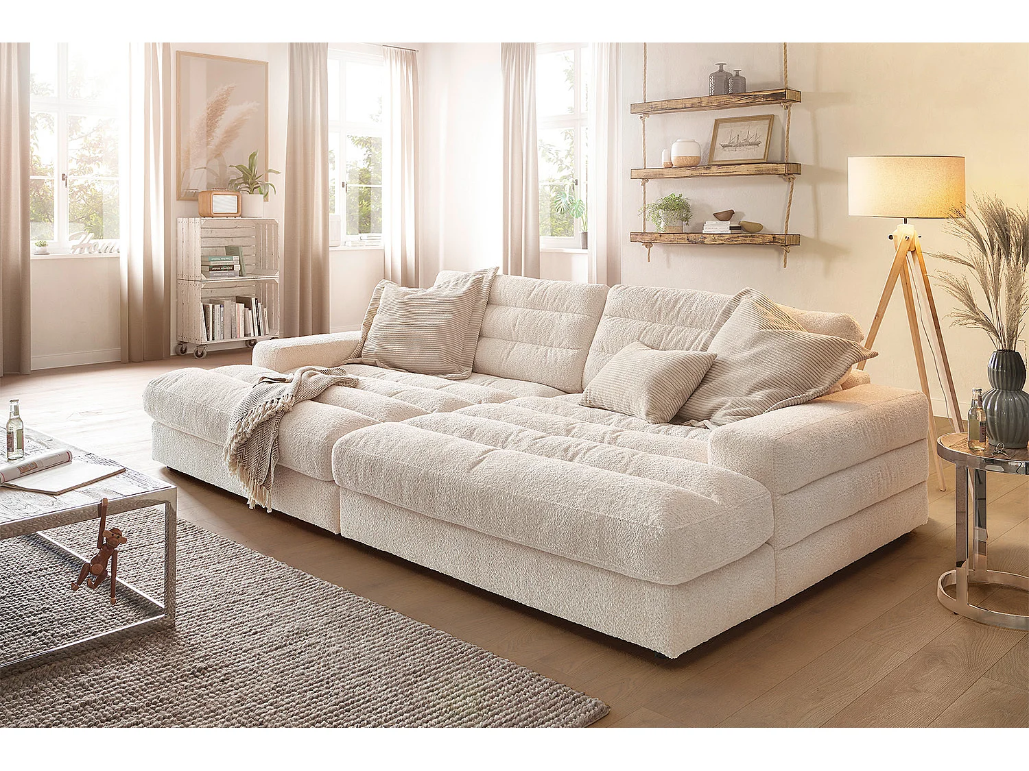 Grote - Wit Geweven stof - LANA