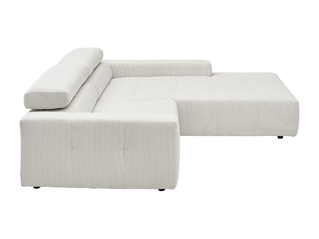 Ecksofa - Weiß Cord - RENO