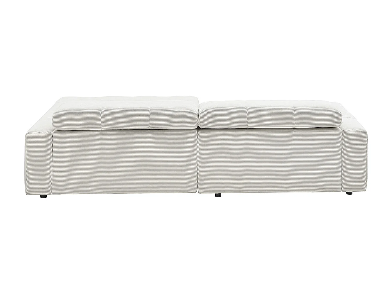 Ecksofa - Weiß Cord - RENO