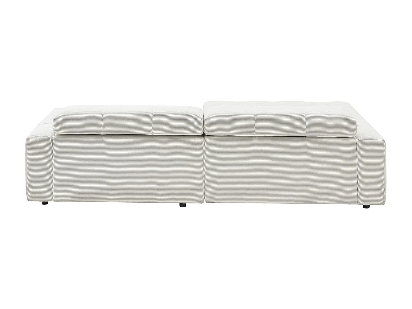 Ecksofa - Weiß Cord - RENO