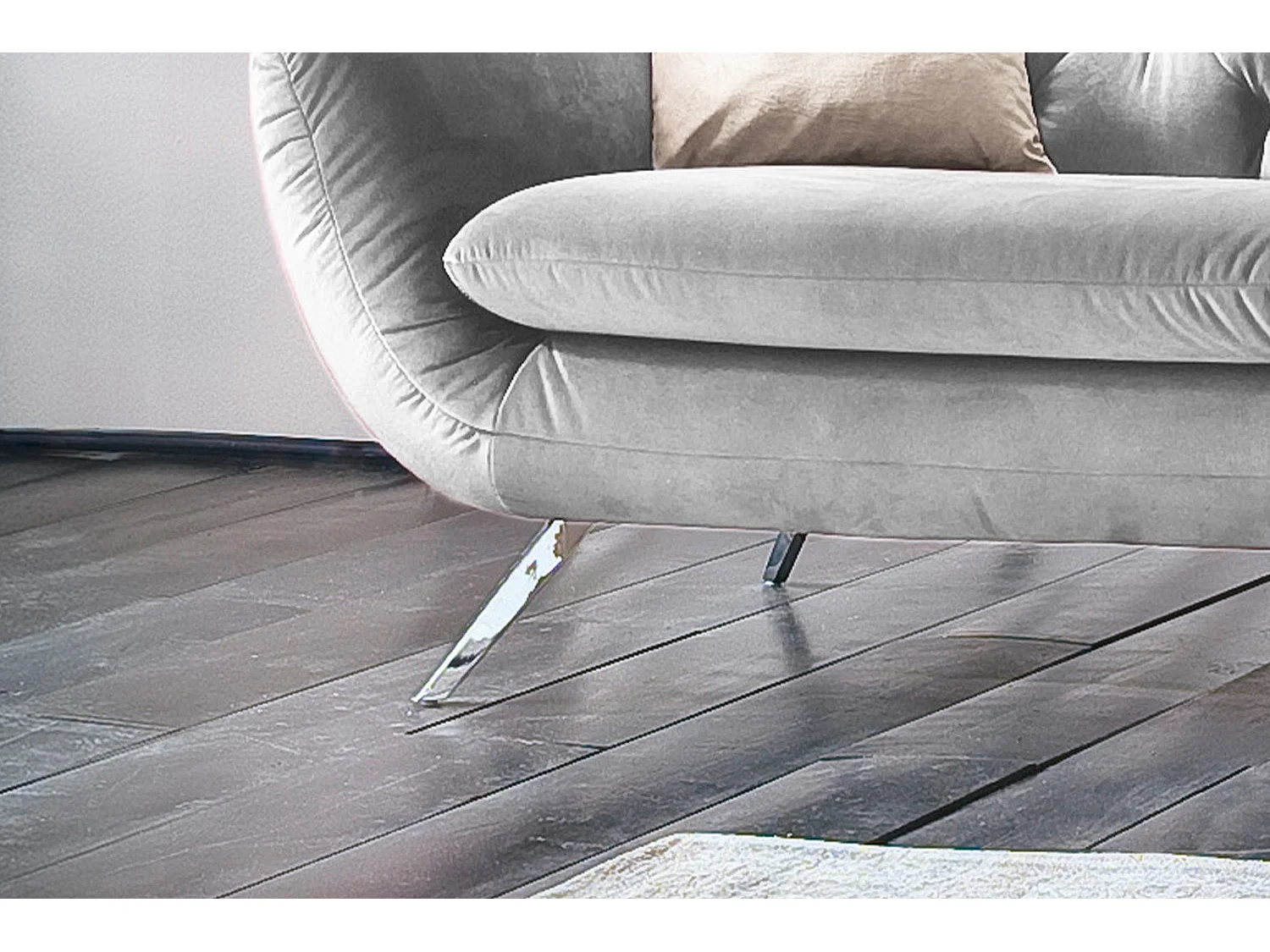 Sofa - Silber Velvet - CHARME