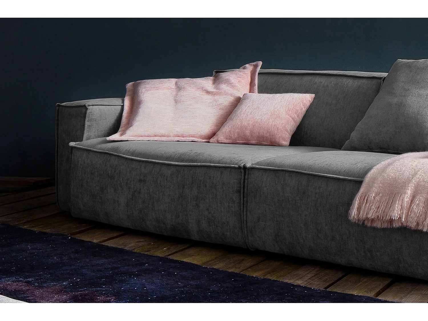 Reuzenbank - Grijs Geweven stof - SAMU