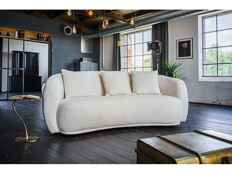 Sofa - Cremeweiß Webstoff - RADA