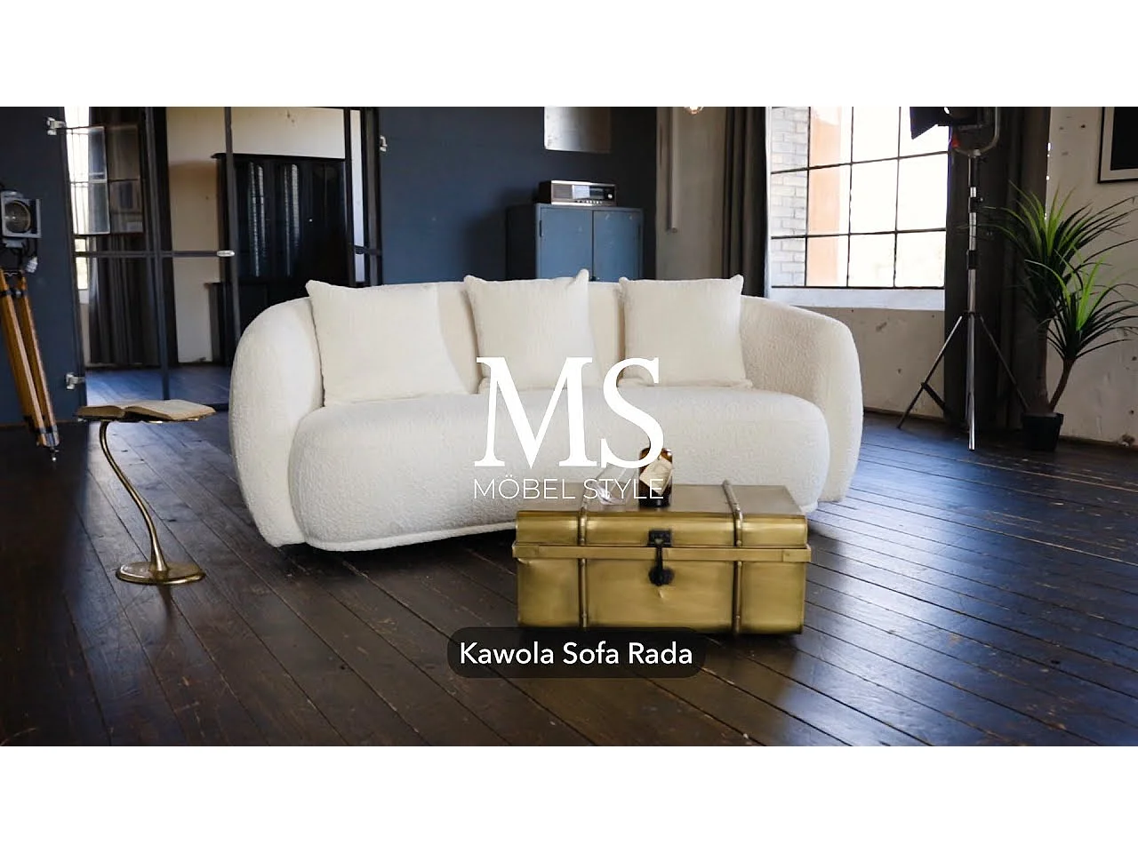 Canapé - blanc crème tissu tissé - RADA