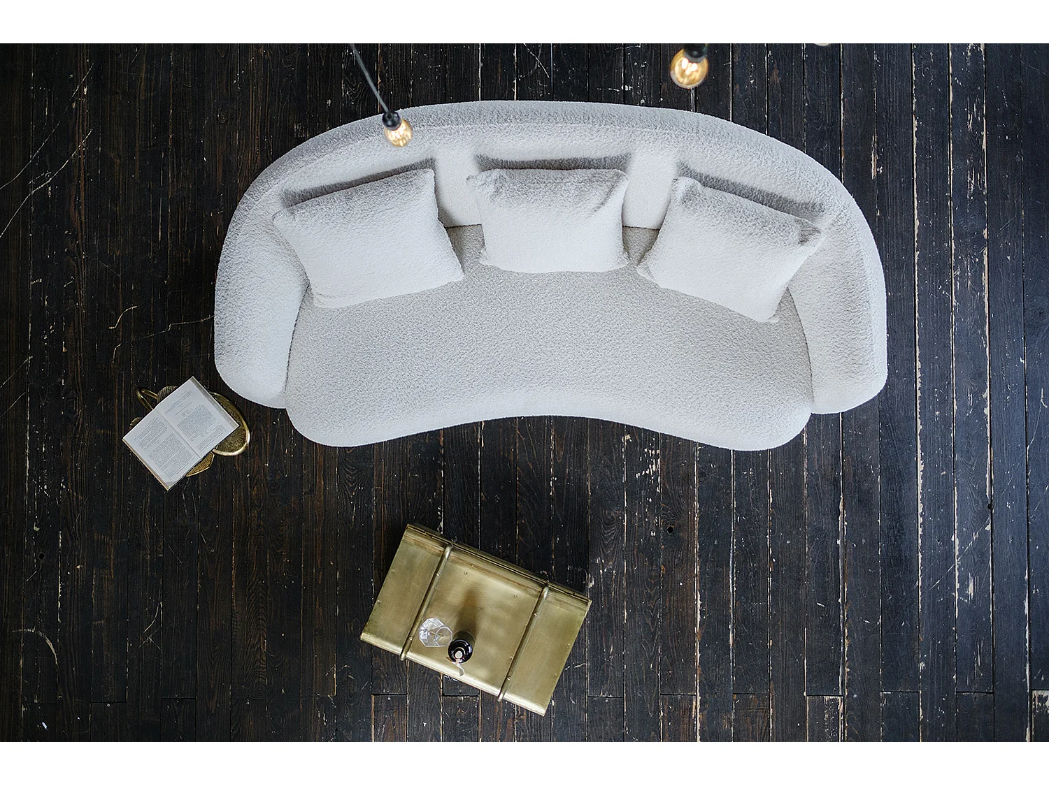 Sofa - Cremeweiß Webstoff - RADA