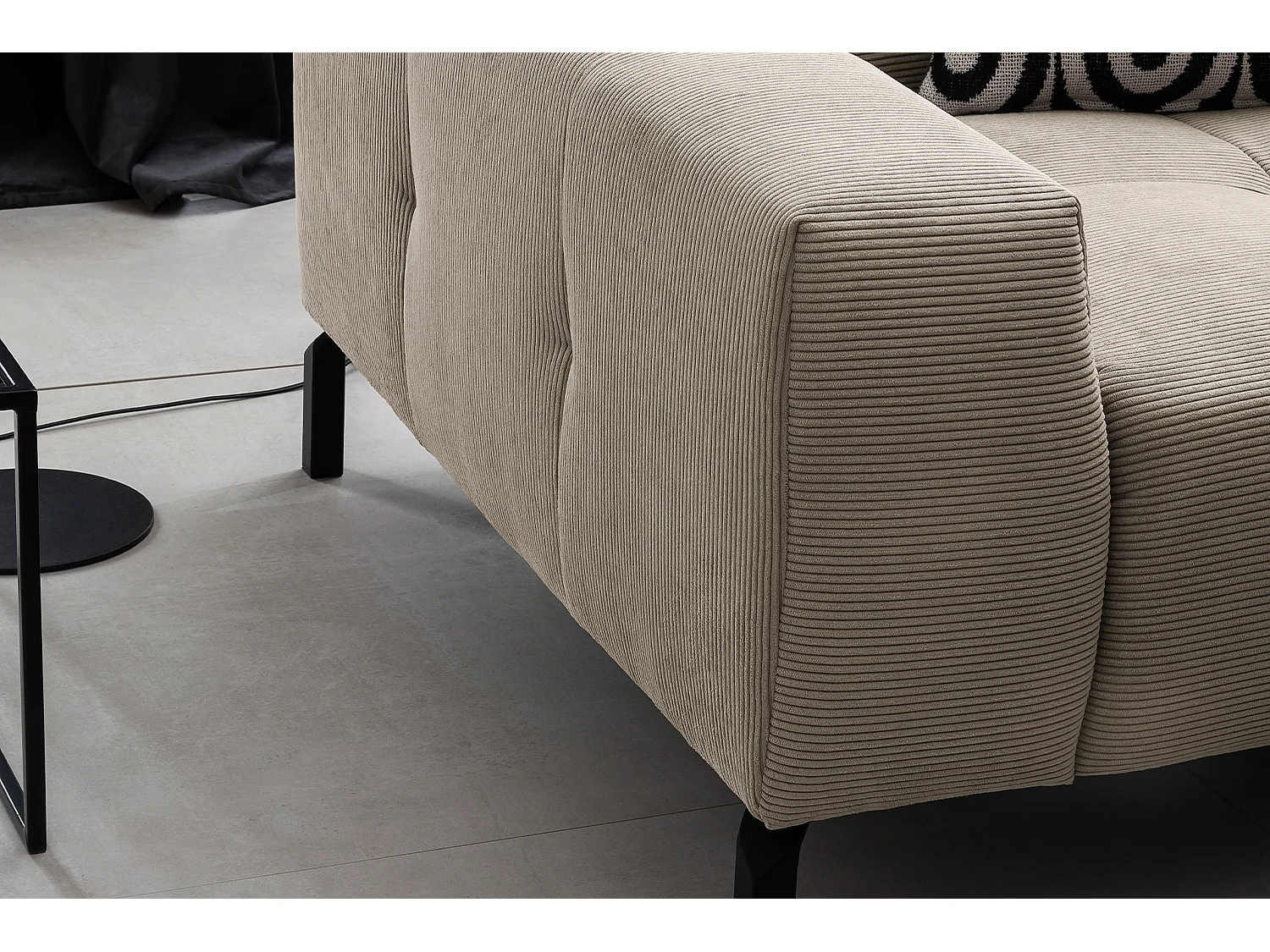 Ecksofa - Beige Cord - OHIO