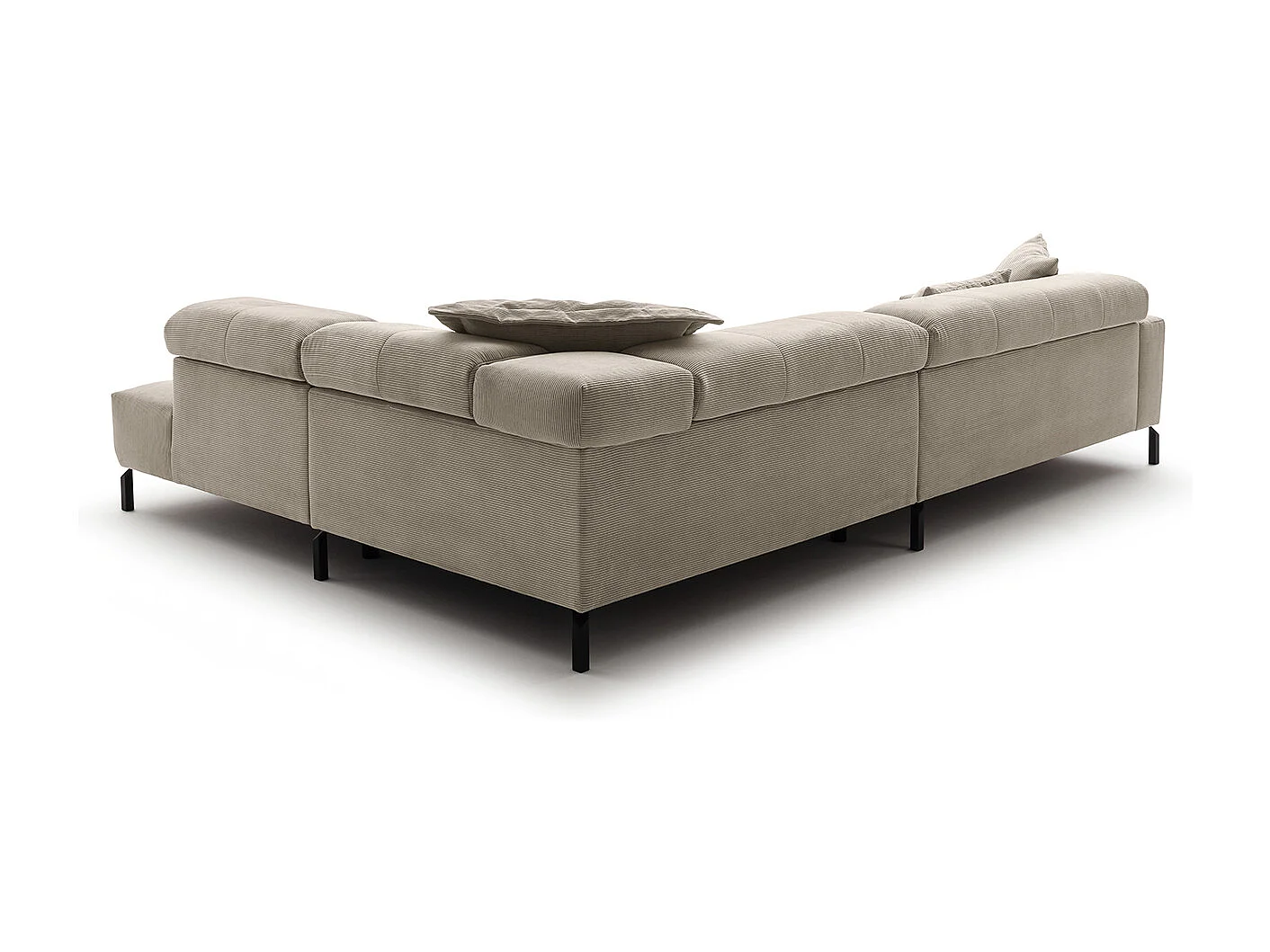 Ecksofa - Beige Cord - OHIO