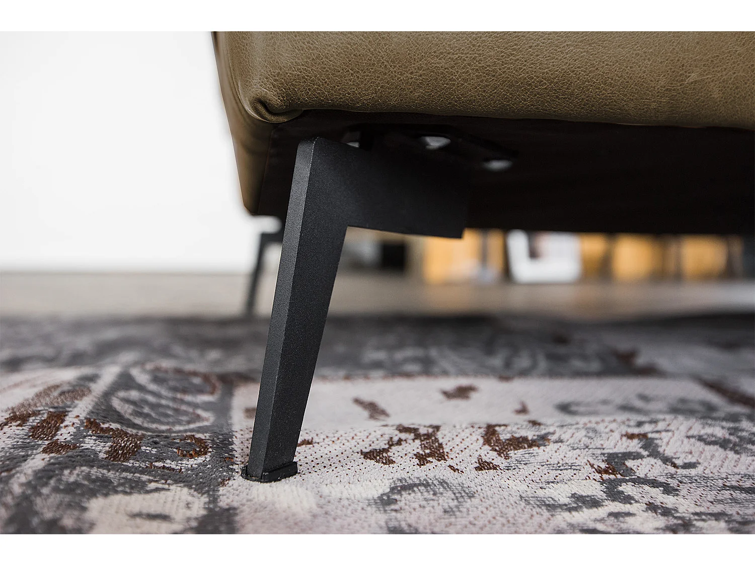 Canapé d'angle - beige cuir - BLOOM