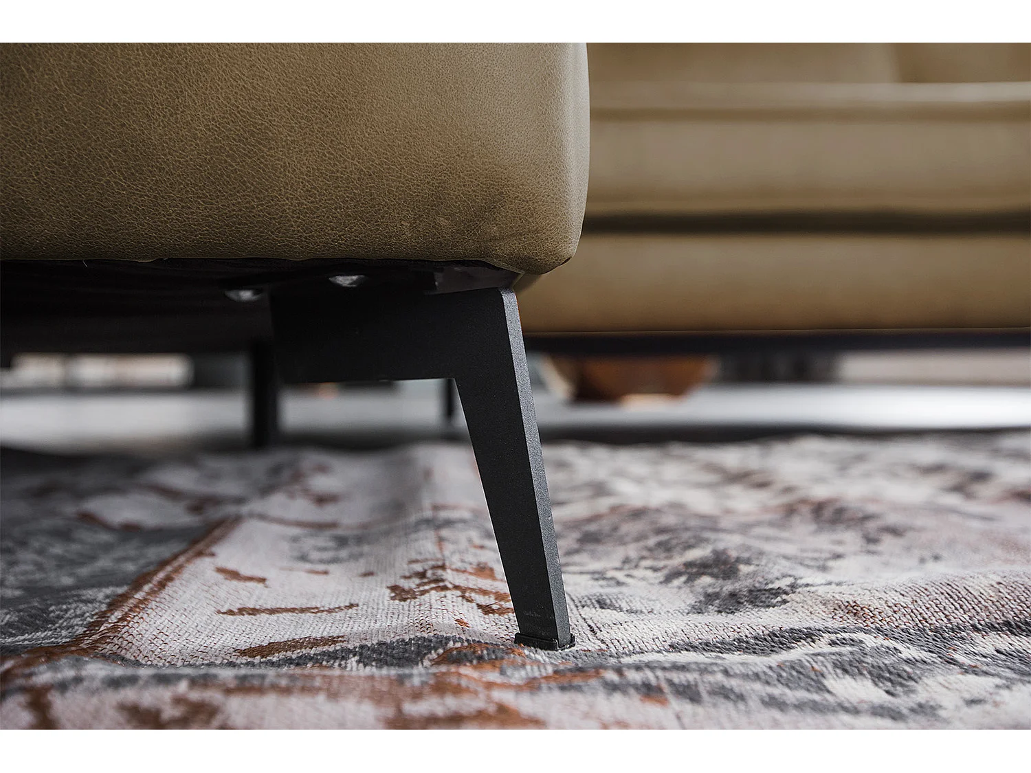 Ecksofa - Beige Leder - BLOOM