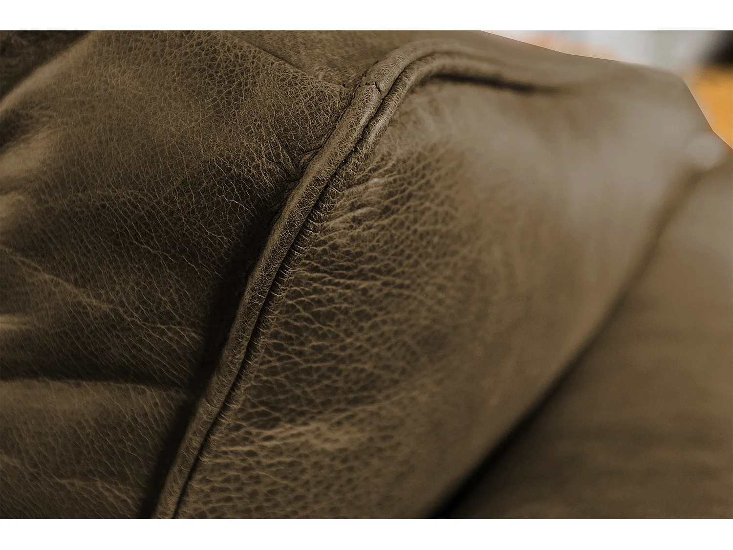 Ecksofa - Beige Leder - BLOOM