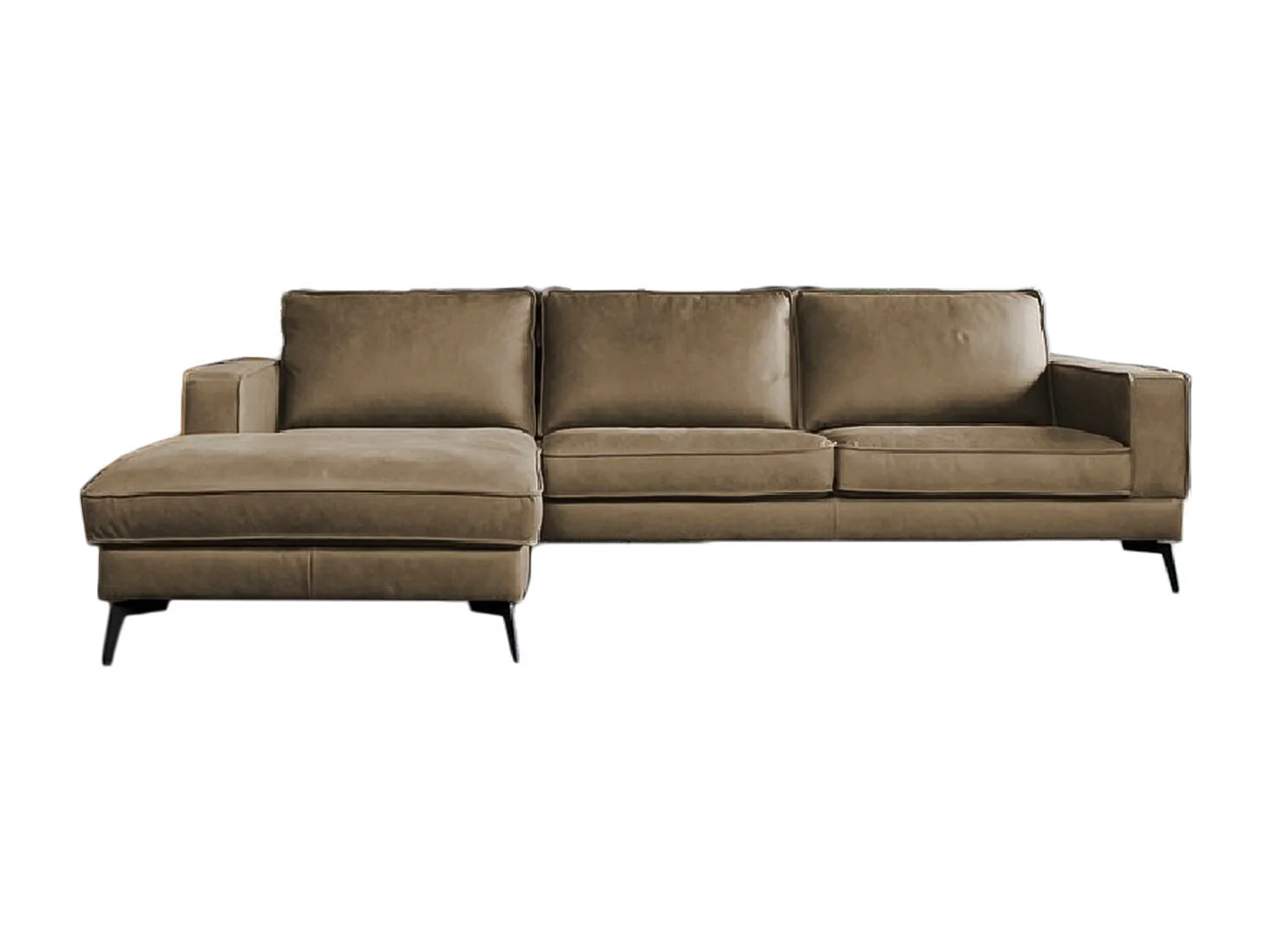 Hoekbank - Beige Leer - BLOOM